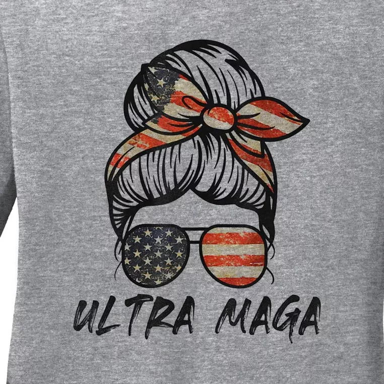 Ultra Maga USA Ladies Long Sleeve Shirt