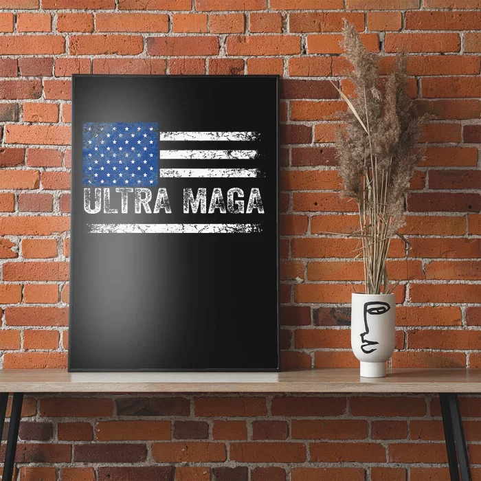 Ultra Maga Us Flag Usa Top American Ultra Mega Poster