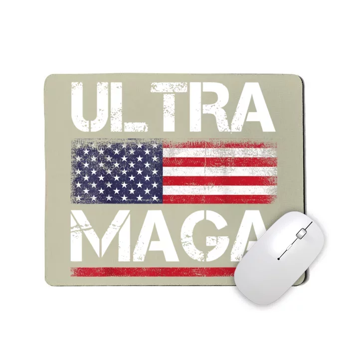 Ultra Maga US Flag American Flag 1 Mousepad