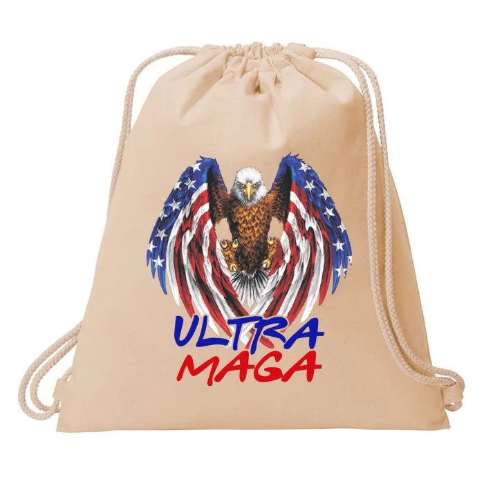 Ultra Maga USA Eagle Drawstring Bag