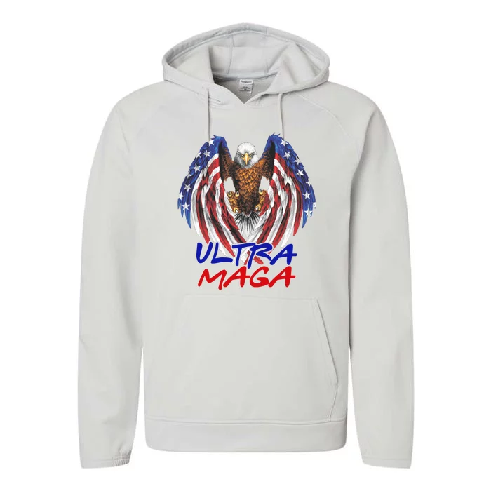 Ultra Maga USA Eagle Performance Fleece Hoodie