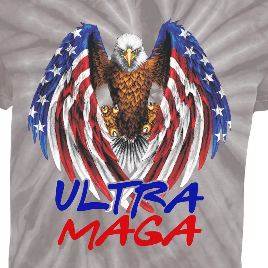 Ultra Maga USA Eagle Kids Tie-Dye T-Shirt