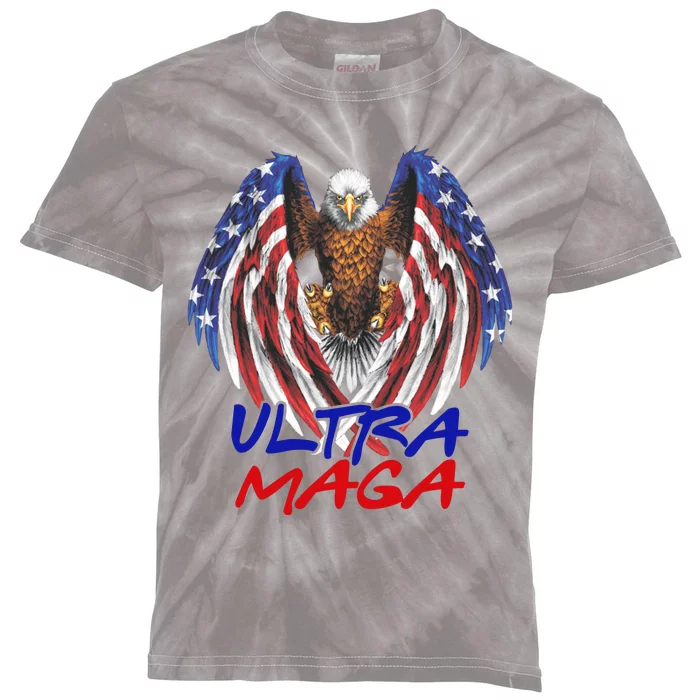 Ultra Maga USA Eagle Kids Tie-Dye T-Shirt