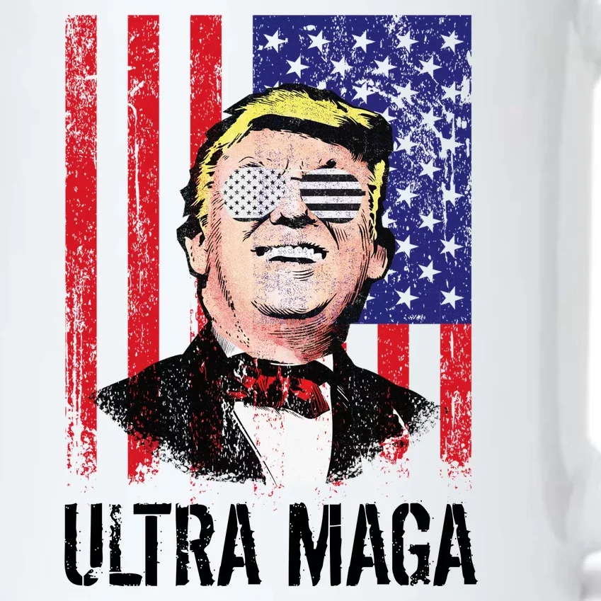 Ultra MAGA USA Flag Parody Trump 2024 Anti Biden Black Color Changing Mug