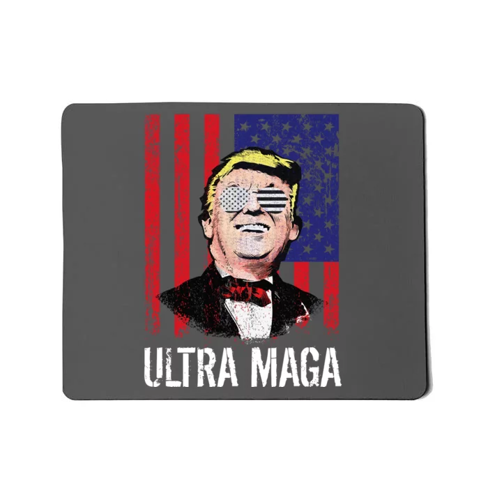 Ultra MAGA USA Flag Parody Trump 2024 Anti Biden Mousepad