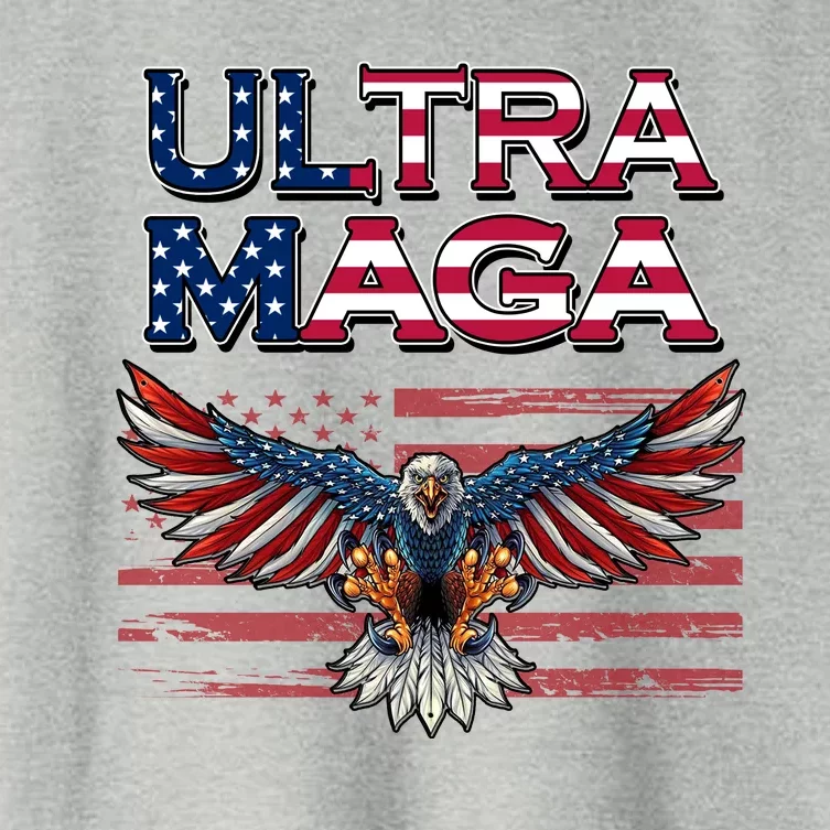 Ultra Maga USA Eagle Women's Crop Top Tee