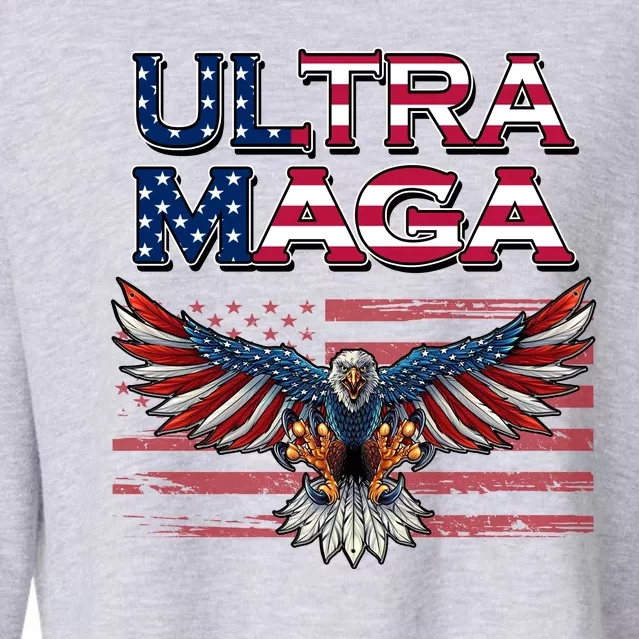 Ultra Maga USA Eagle Cropped Pullover Crew