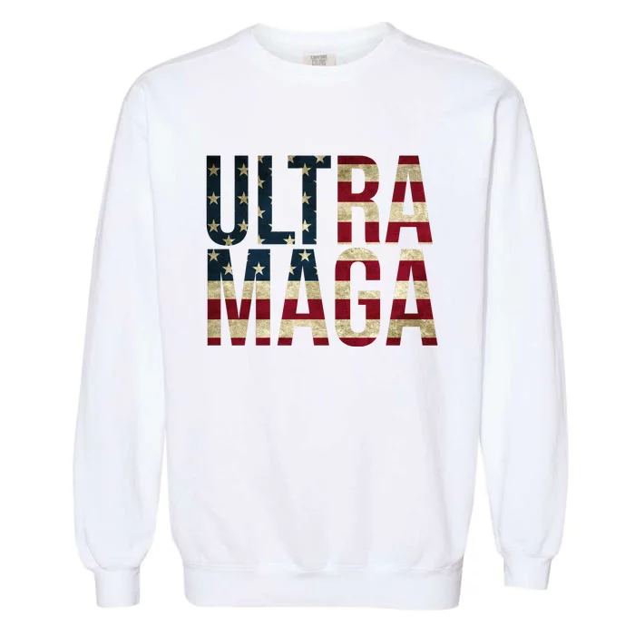 Ultra Maga USA Flag Garment-Dyed Sweatshirt