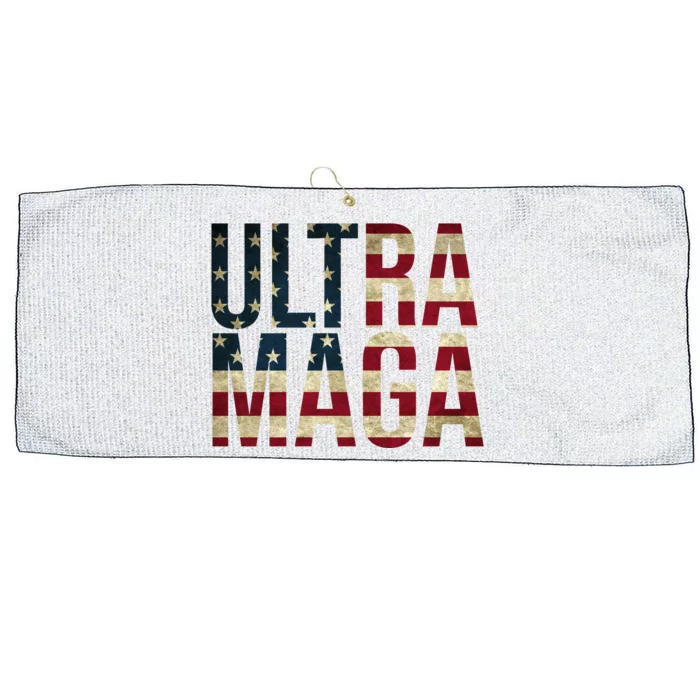 Ultra Maga USA Flag Large Microfiber Waffle Golf Towel