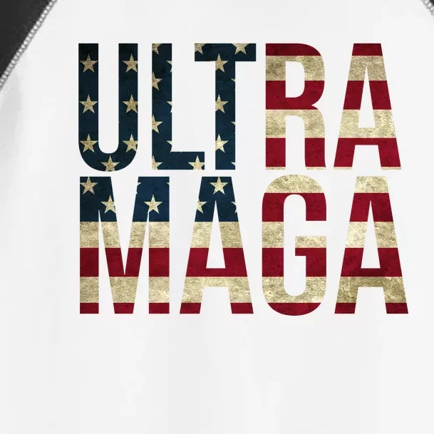 Ultra Maga USA Flag Toddler Fine Jersey T-Shirt