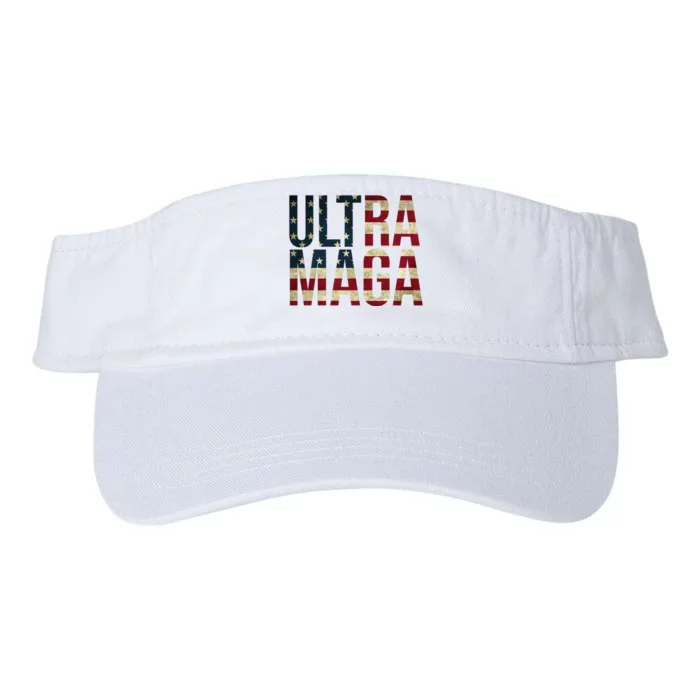 Ultra Maga USA Flag Valucap Bio-Washed Visor