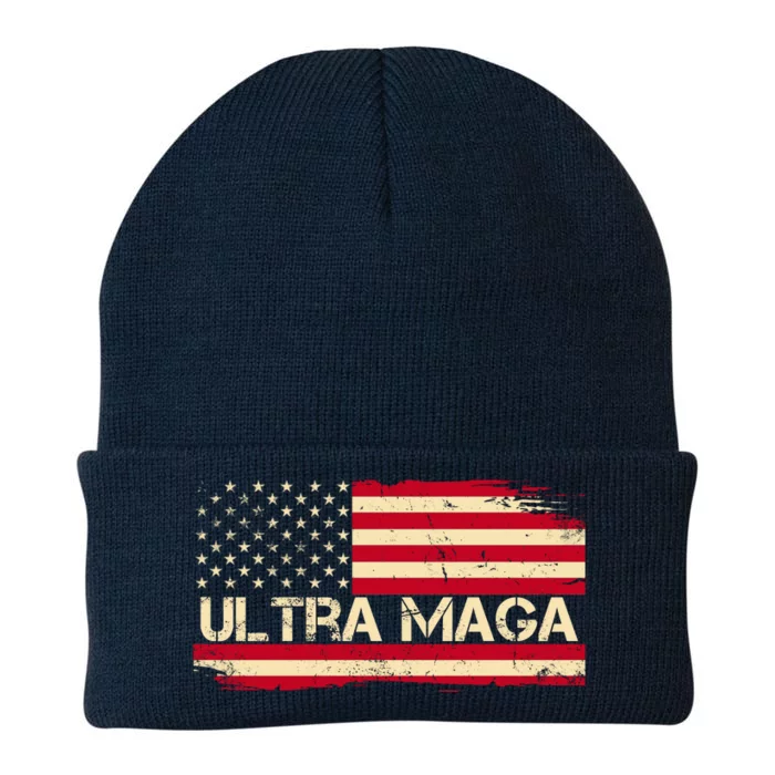 Ultra Maga Usa Vintage Flag Knit Cap Winter Beanie