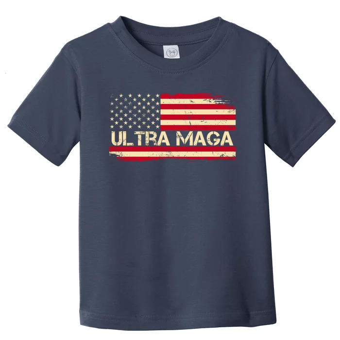 Ultra Maga Usa Vintage Flag Toddler T-Shirt