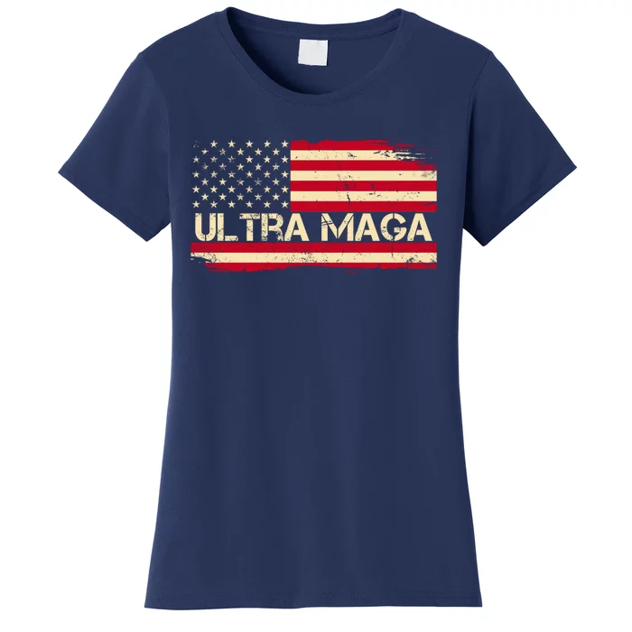 Ultra Maga Usa Vintage Flag Women's T-Shirt