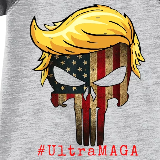 Ultra MAGA #UltraMAGA Punisher Trump Infant Baby Jersey Bodysuit