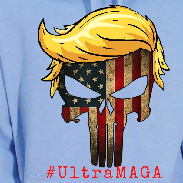 Ultra MAGA #UltraMAGA Punisher Trump Unisex Surf Hoodie