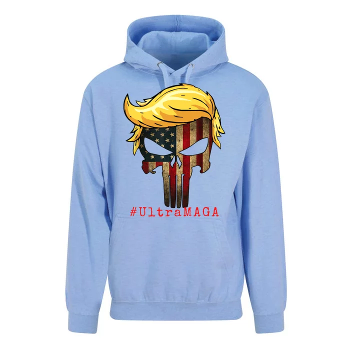 Ultra MAGA #UltraMAGA Punisher Trump Unisex Surf Hoodie