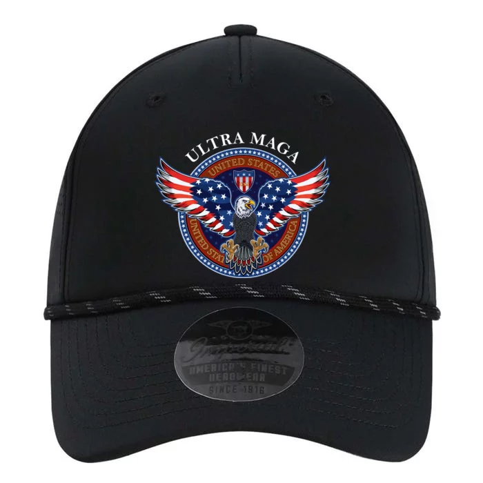 Ultra MAGA USA Eagle Crest Trump 2024 United States America Performance The Dyno Cap