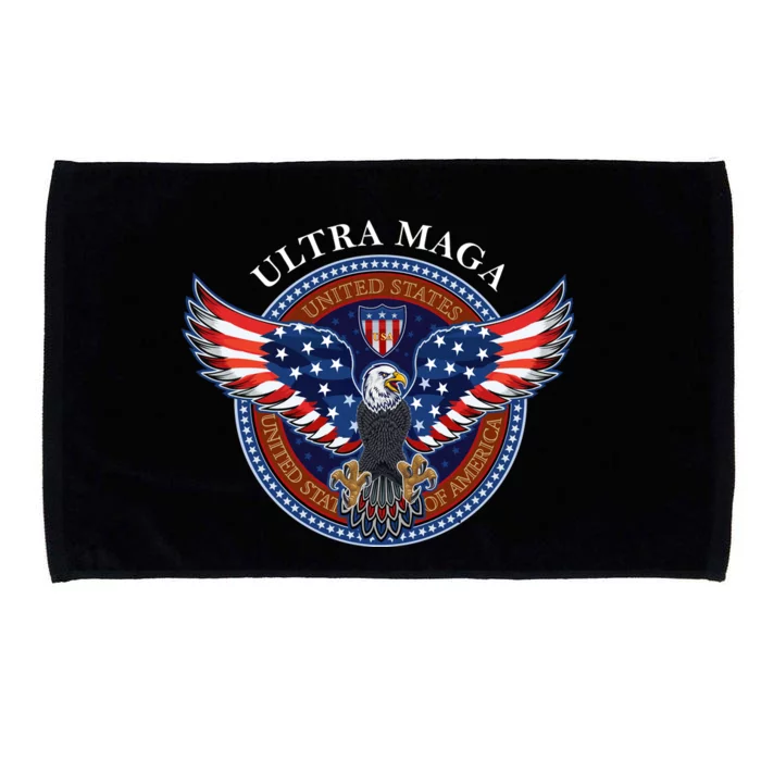 Ultra MAGA USA Eagle Crest Trump 2024 United States America Microfiber Hand Towel