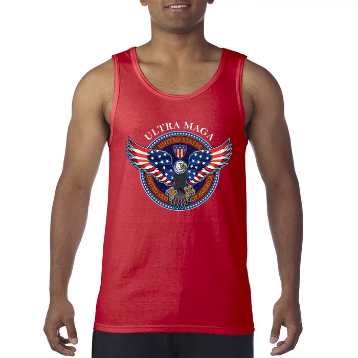 Ultra MAGA USA Eagle Crest Trump 2024 United States America Tank Top