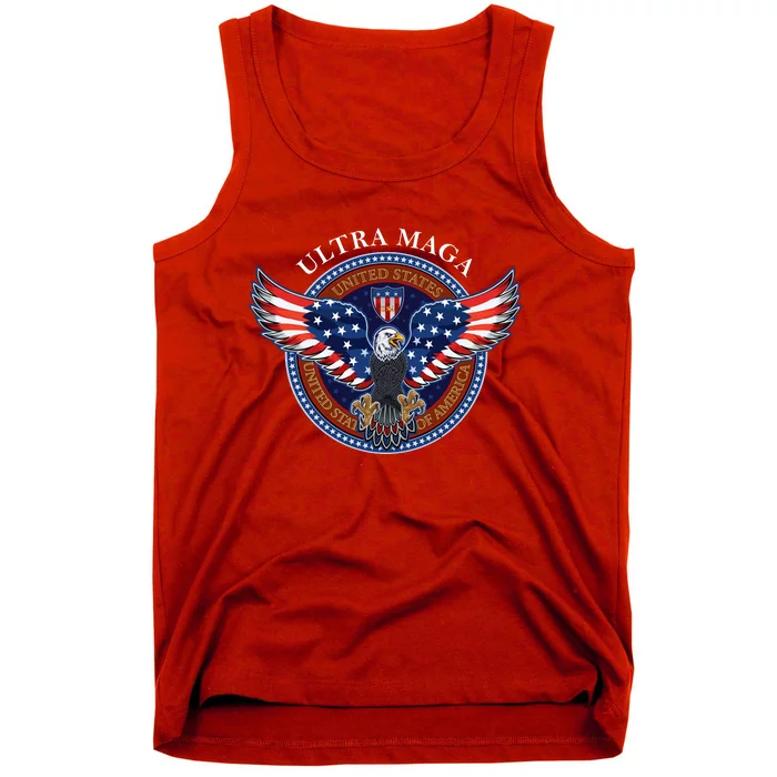 Ultra MAGA USA Eagle Crest Trump 2024 United States America Tank Top