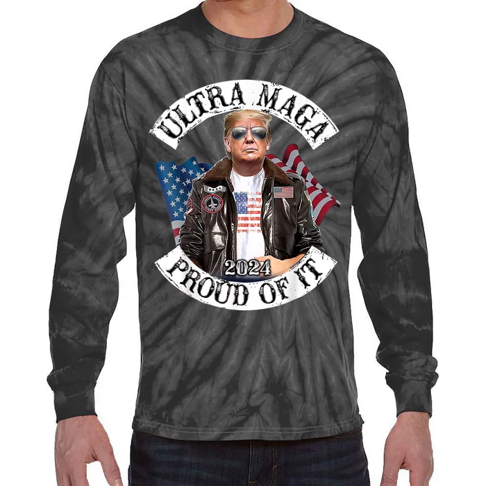 Ultra Maga And Proud Of It Tie-Dye Long Sleeve Shirt