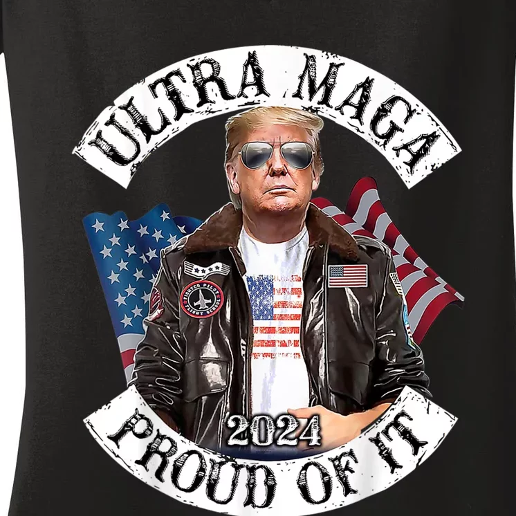 Ultra Maga And Proud Of It Women's V-Neck T-Shirt