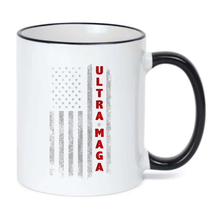 Ultra Maga US Flag American Patriotic Trump Supporter Black Color Changing Mug