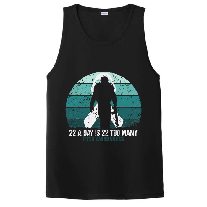 US Military Veterans Suicide Awareness PTSD Awareness Performance Tank