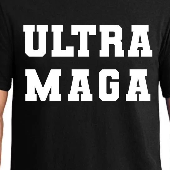 Ultra MAGA Varsity College Font Logo Pajama Set