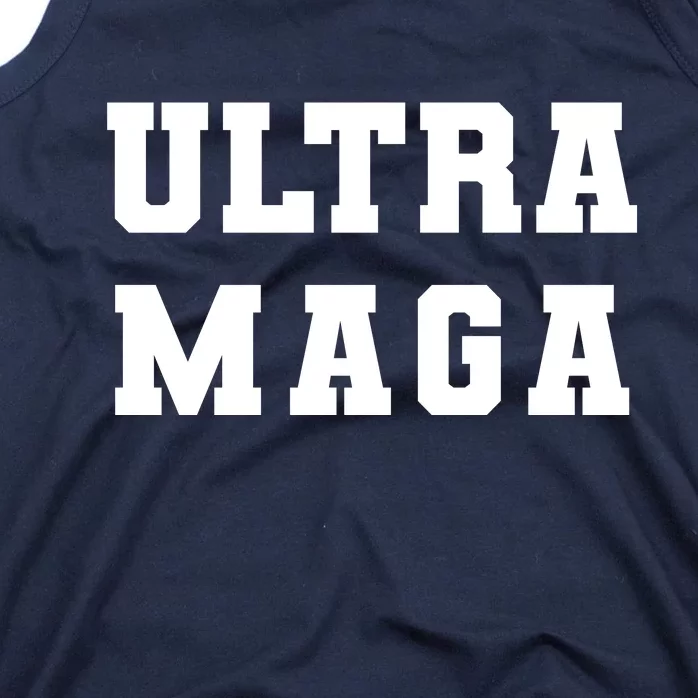 Ultra MAGA Varsity College Font Logo Tank Top