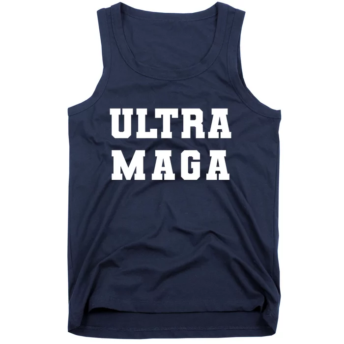 Ultra MAGA Varsity College Font Logo Tank Top