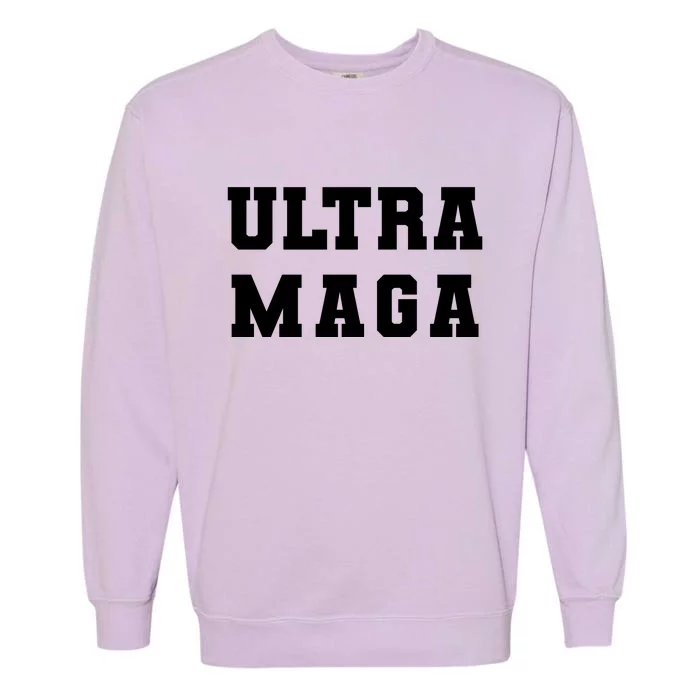 Ultra MAGA Varsity College Font Logo Garment-Dyed Sweatshirt