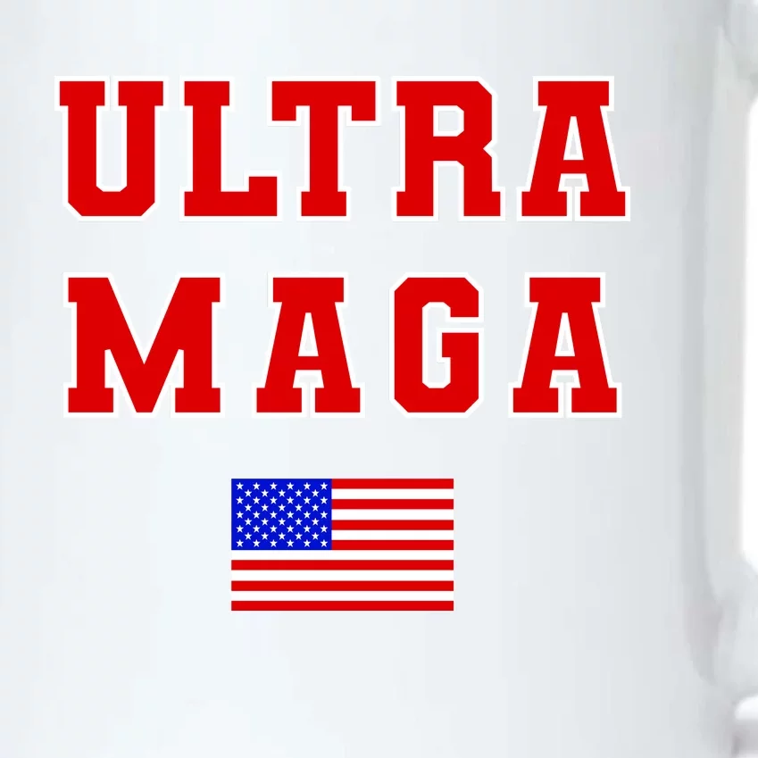 Ultra MAGA Varsity USA United States Flag Logo Black Color Changing Mug