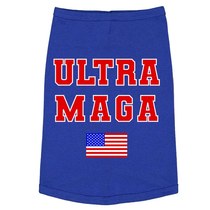 Ultra MAGA Varsity USA United States Flag Logo Doggie Tank