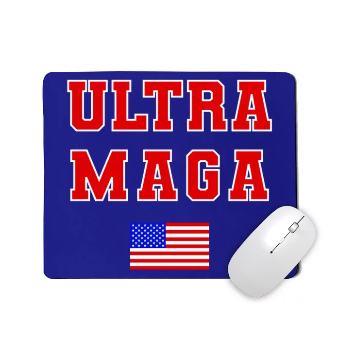 Ultra MAGA Varsity USA United States Flag Logo Mousepad