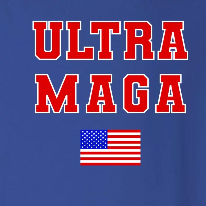 Ultra MAGA Varsity USA United States Flag Logo Toddler Long Sleeve Shirt