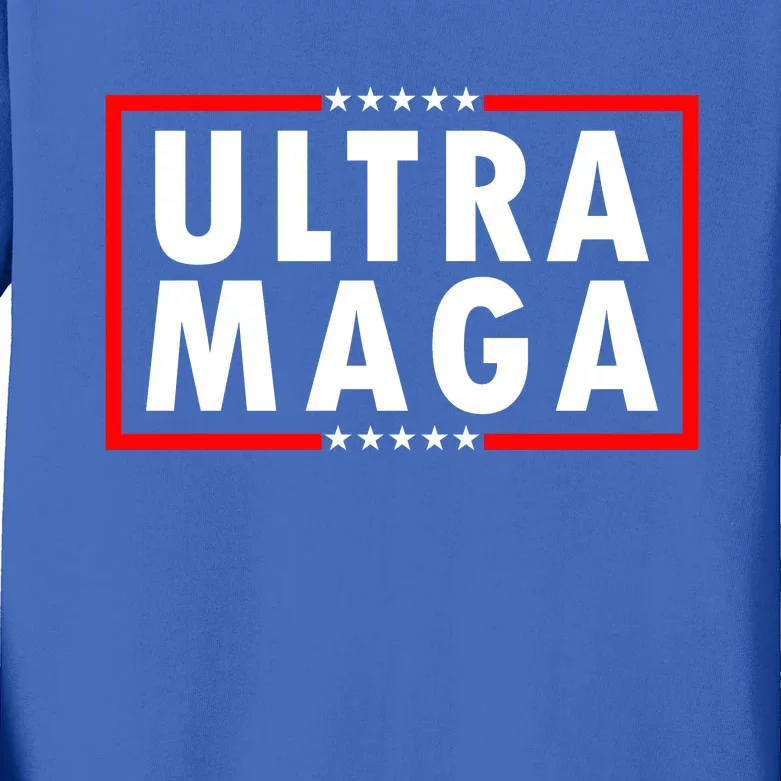 Ultra MAGA Varsity USA United States Of America Kids Long Sleeve Shirt