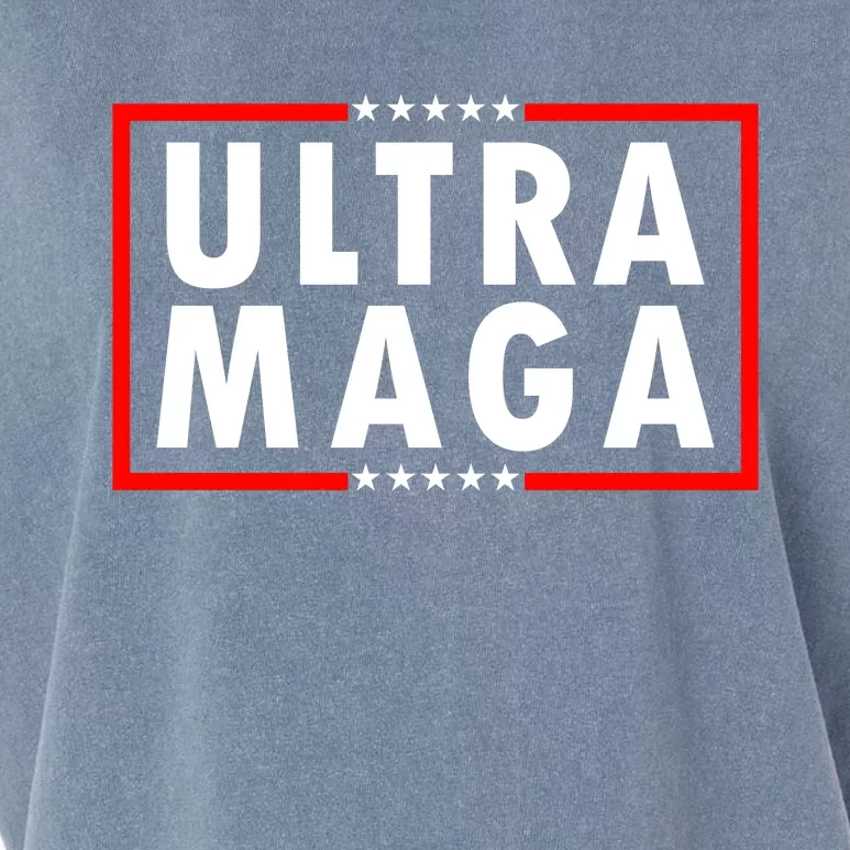 Ultra MAGA Varsity USA United States Of America Garment-Dyed Women's Muscle Tee