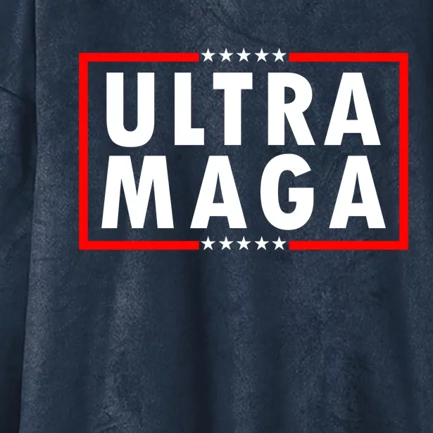 Ultra MAGA Varsity USA United States Of America Hooded Wearable Blanket