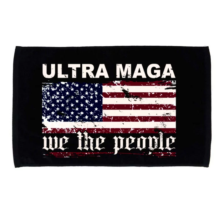 Ultra Maga We The People USA Flag Vintage Microfiber Hand Towel