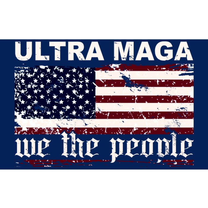 Ultra Maga We The People USA Flag Vintage Bumper Sticker