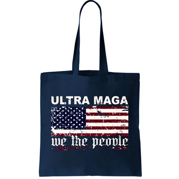 Ultra Maga We The People USA Flag Vintage Tote Bag