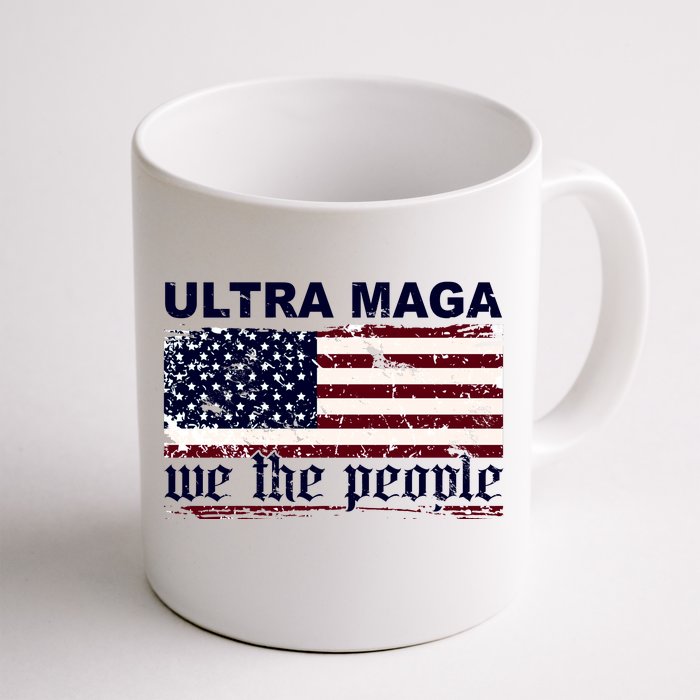 Ultra Maga We The People USA Flag Vintage Front & Back Coffee Mug