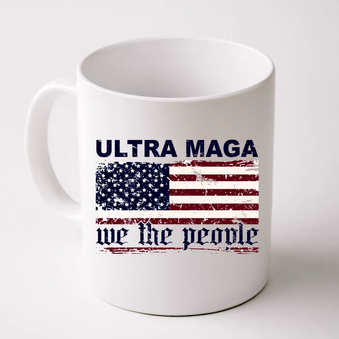 Ultra Maga We The People USA Flag Vintage Front & Back Coffee Mug