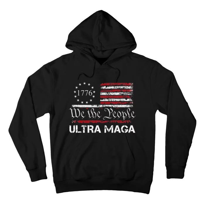 Ultra Maga We The People Proud Republican Usa Flag Hoodie