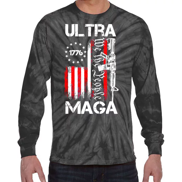 Ultra MAGA We The People 1776 2024 Tie-Dye Long Sleeve Shirt