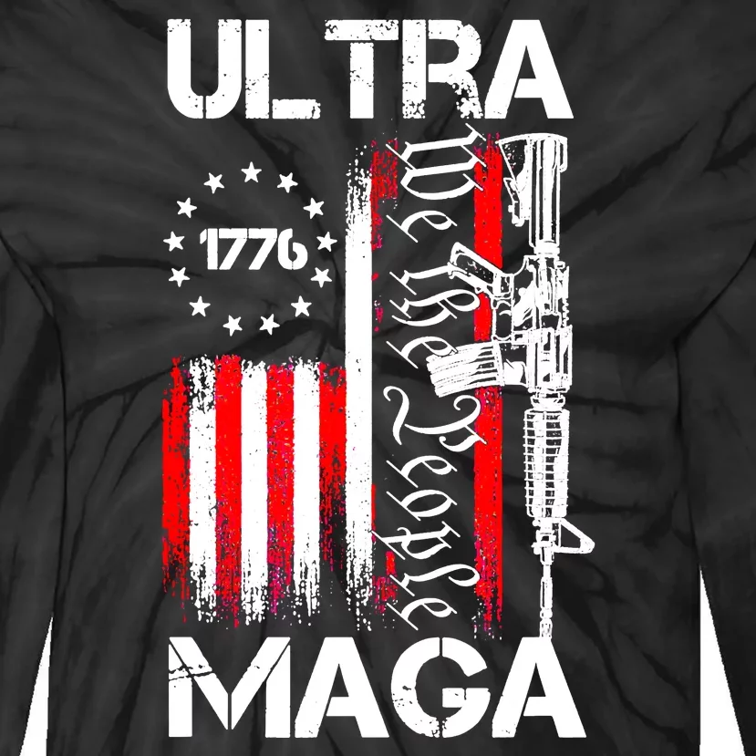 Ultra MAGA We The People 1776 2024 Tie-Dye Long Sleeve Shirt