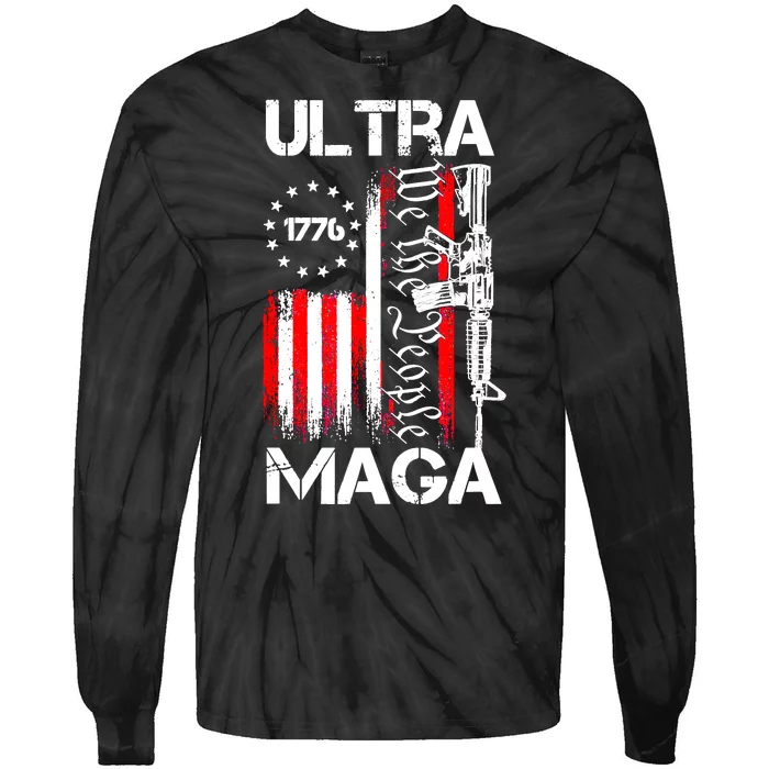 Ultra MAGA We The People 1776 2024 Tie-Dye Long Sleeve Shirt