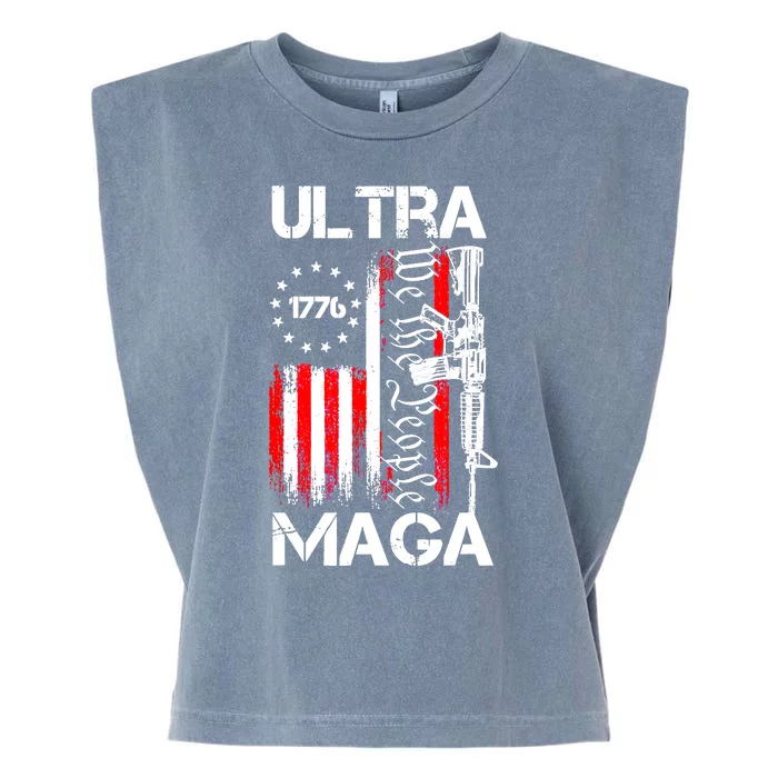 Ultra MAGA We The People 1776 2024 Garment-Dyed Women's Muscle Tee